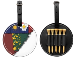 Saco para Tees de Golfe Macaw, preta, fácil de transportar, S/MARCA