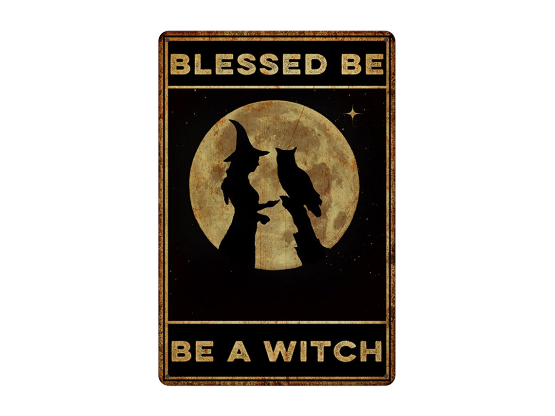 Placa De Metal Retro Sem Moldura Com Ângulos Arredondados
