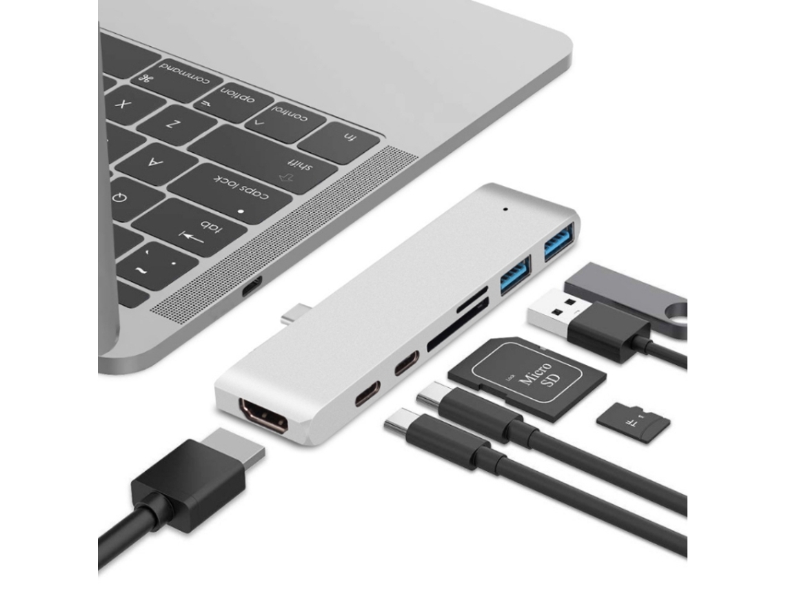 Hub Usb c para Hdmi 4k com Leitor de Cartão Tf/sd AQUAFORGE