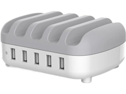 Estação SFUSHOS de Carregamento Usb com Múltiplas Portas, Suporte e Adaptador