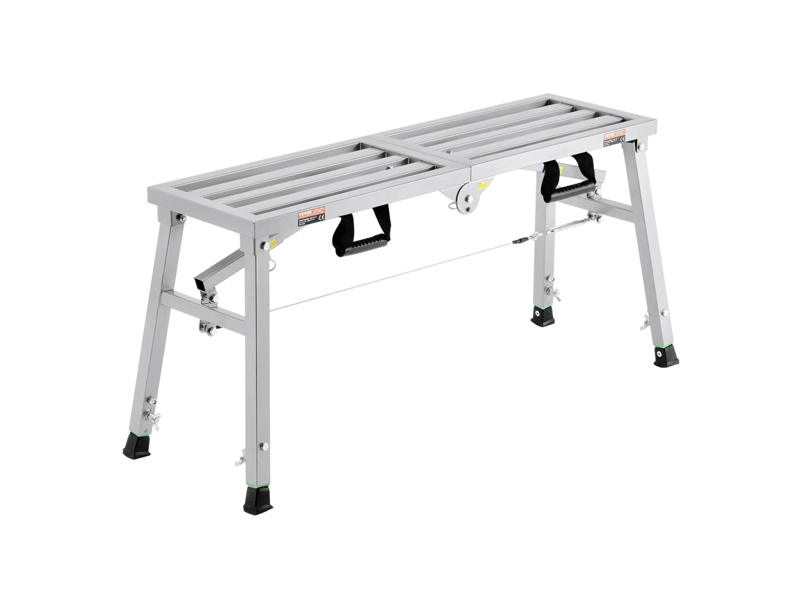 Plataforma De Trabalho Portátil Vevor Carga 180 Kg 1040 X 375 X 500 Mm Prata