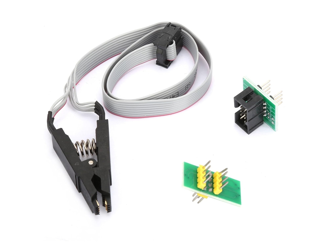 Adaptador De Teste Para Chips Sop8 Com Clipe De E Placa Adaptadora Programação Rápida