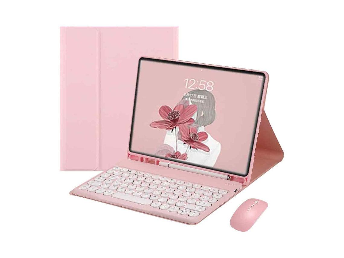 Capa Com Teclado Bluetooth, Compatível Com Ipad 9 (2021), 8, 7, Air 3 E Pro 10,5 Pol