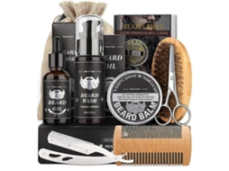 Kit De Cuidados Com A Barba Para Homens O Kit De Cuidados Com A Barba Inclui Escova, Pente, Bálsamo, Óleo E Tesoura Jinyubo Store