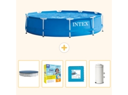 Intex Piscina Com Estrutura Redonda - 366x76 Cm - 5-peças S102