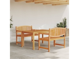 Vidaxl 3 Pcs Conjunto De Jantar Para Jardim Madeira De Teca Maciça