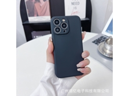 Conjunto De 2 Capas Para Iphone 17 Air, Pretas, Com Bordas Retas, Estilo Cubo, Resistentes A Impactos E Cor Sólida.