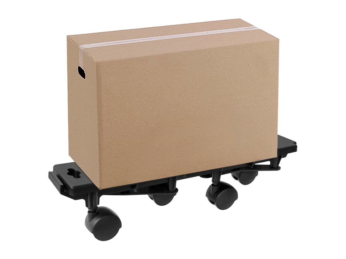 Maison Exclusive - Carrinhos De Transporte 4 Rodas 4 Pcs Polipropileno 170kg Preto