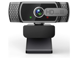 Webcam para PC com microfone, 1080p FHD, capa de privacidade e suportes, Bestvite Plug and Play, USB (preto)