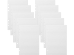 Pacote com 225 Refil de Papel Pautado A5 Healeved para Pastas Argolas, Folhas Destacáveis, Compatível Agendas