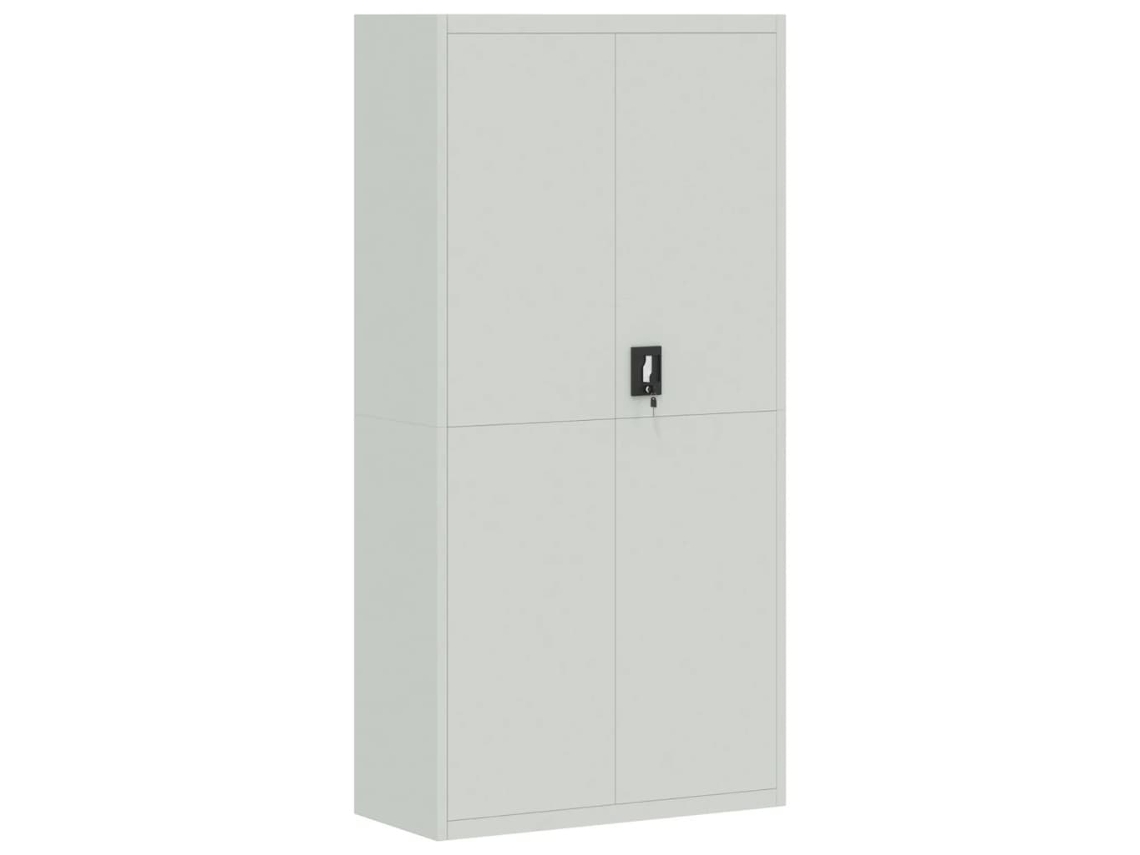 File Cabinet, File Cabinets Vidaxl Cinzeto Aço (90 X 40 X 180 Cm)