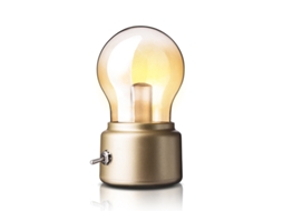 Luminária de Mesa Led Estilo Retrô, Luz Noturna Recarregável por Bateria BRILVIBERA