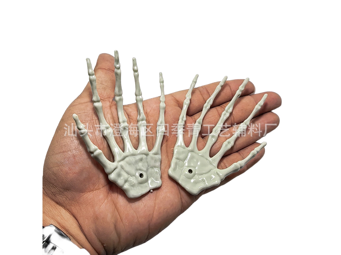 Laxiscreed Mão De Esqueleto De Plástico Luminosa Para Halloween, Decoração Assustadora Para Festas,paquete De 2 Peças
