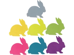 7 Coelhos Desenho Animado Estudante Criança Pastel Primavera Papelaria Sala de Aula Festa Páscoa Kawaii