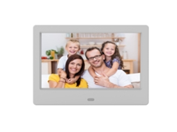 Lurelia Moldura Digital 7 Polegadas 1024x600 Relógio Despertador Calendário Usb/sd Branco Mesa
