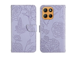 Capa De Couro Flip Com Estampa De Borboleta E Toque De Pele Para Motorola Moto G Stylus 5g 2025 Ht03