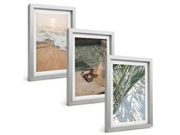 Composição De Quadros Água, Chapéu De Praia, Óculos De Sol Espelharte (3 Peças 20x30 Cm)