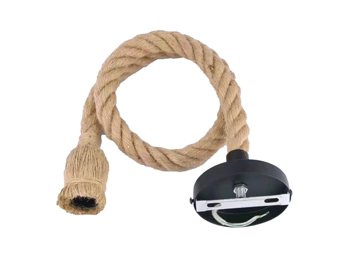 Luminária de pendurar com corda de linho estilo industrial para loja e café LAXISCREED