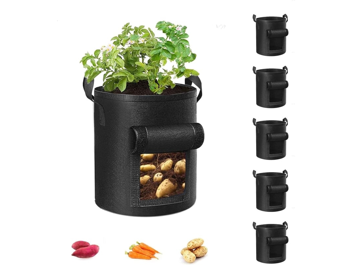 Sacolas De Cultivo De Batata Com Alça Reforçada Para Tomate Legumes E Frutas