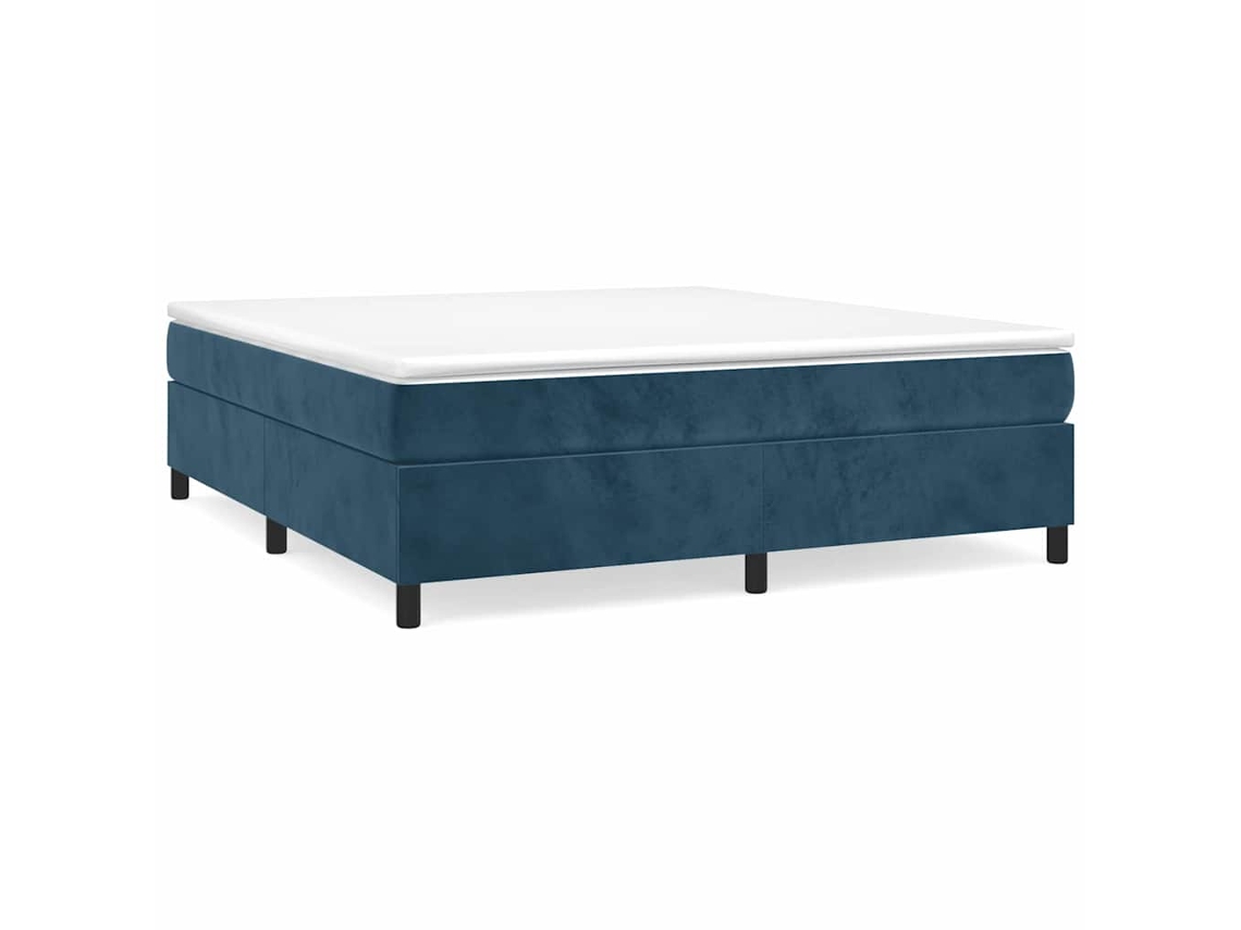 Box Spring Bed Frame, Box Spring Bed Frames Vidaxl Azul Veludo (160 X 200 Cm)