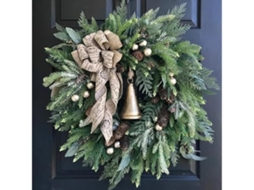 Guirlanda de Natal em Estilo Rústico, Decoração Porta da Frente, Artificial para Exterior . , Ergonômico, Uso Diário STELASPLEN (50 X 50 Cm)