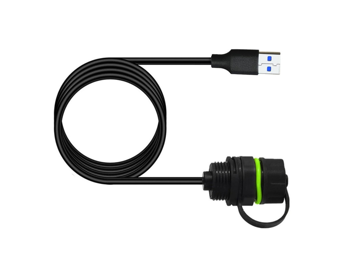 Cabo Usb 3.0 Ip68 Com Adaptador De Montagem Embutido Em Silicone Para