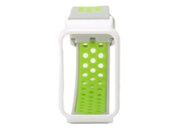 Pulseira de Silicone Respirável com Capa Protetora para Mi Band 7 Pro Cinza Verde e Branco