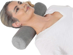Almofada Cervical Rolante para Alívio da Dor no Pescoço, Cinza BRILVIBERA
