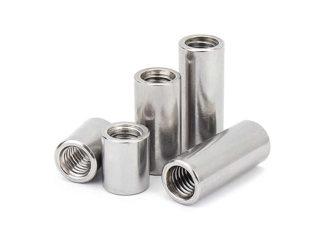 Conjunto De 10 Porcas Cilíndricas Para Juntas Fabricadas Em Aço