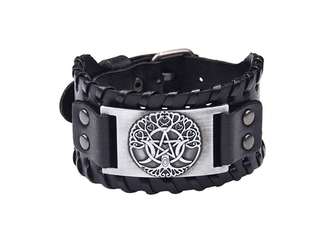 Pulseira De Couro Moda Elegante Acessório De Pulso