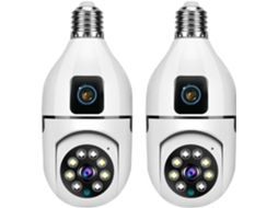 Câmera de Cftv 4k Ptz Wifi com Lente Dupla e Lâmpada E27 Tuya Smart Life SFUSHOS