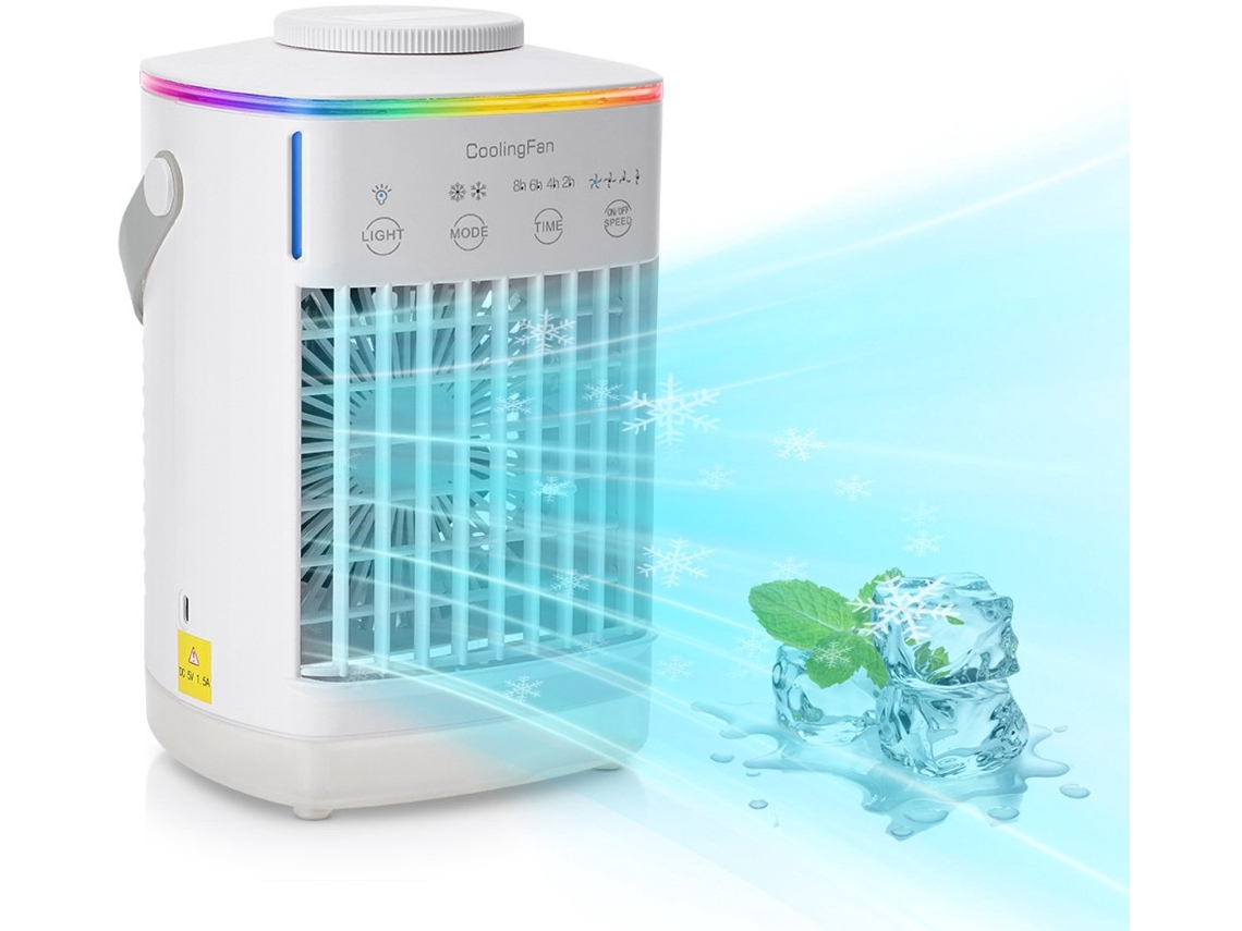 Climatizador Portátil 3 em 1 Sem Mangueira com Temporizador e Led Branco AQUAFORGE