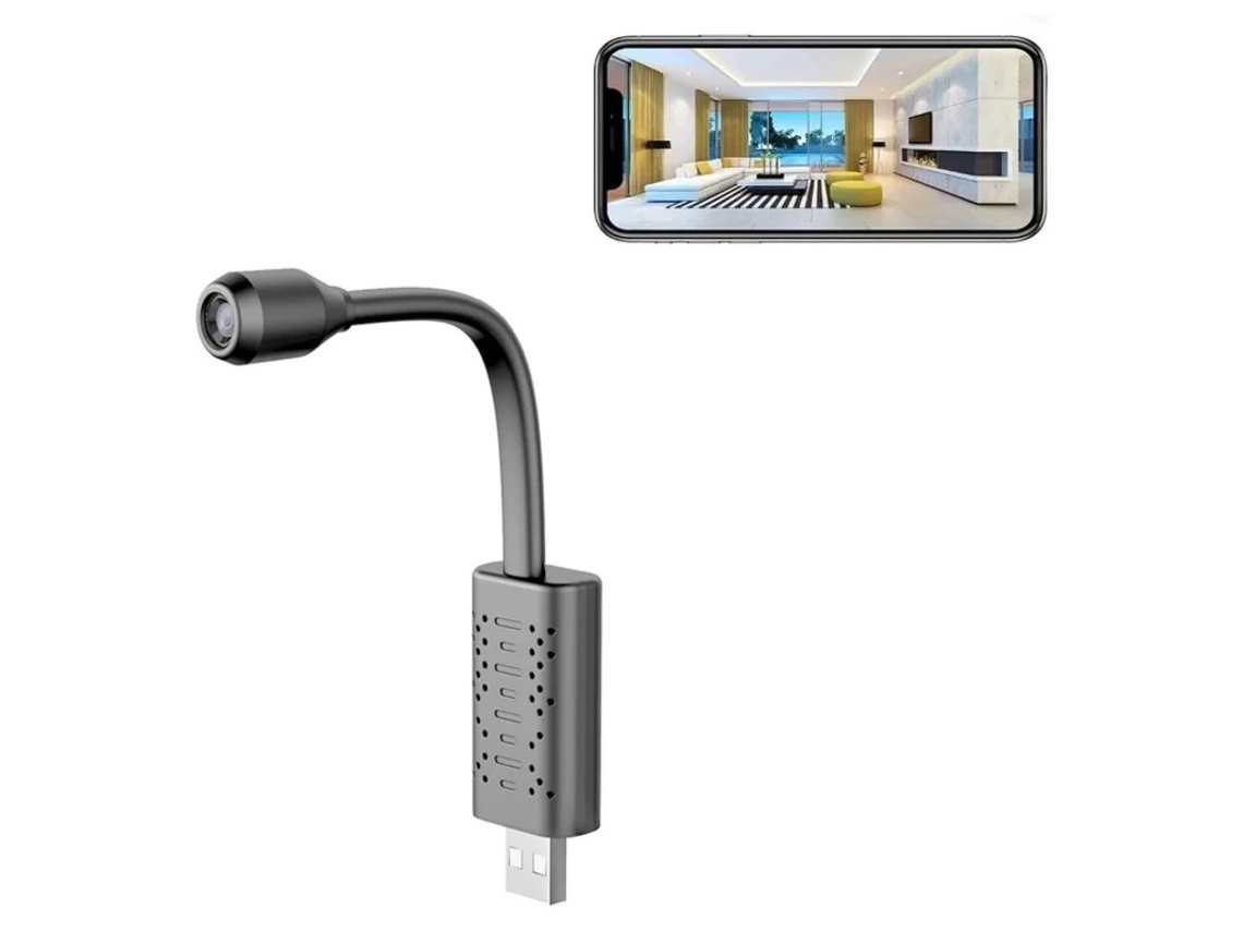 Mini Câmera De Segurança Hd 1080p Com Visão Noturna, Detecção De Movimento E Visualização Remota. Compatível Com Android/ios E Pc. 128g. Preta. .