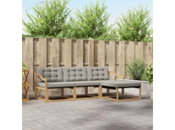 Vidaxl Conjunto De Sofás Para Exterior 4 Unid. Branco E Cinzento-claro