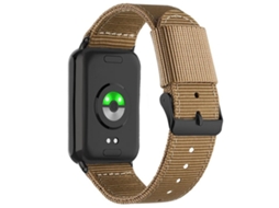 Bracelete para Redmi Watch 6 / 5 / 4 XIAOMOYU em Nylon Trançado com Fivela de Pino Preta Cáqui