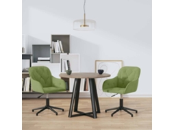 Vidaxl Cadeiras De Jantar Giratórias 2 Pcs Veludo Verde-claro