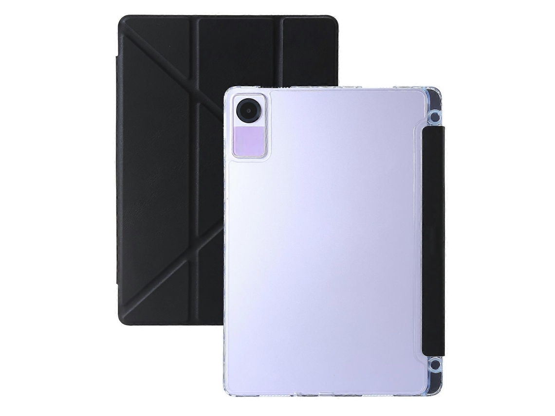 Capa para tablet de couro sintético transparente e acrílico Webake