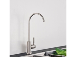 Torneira Monocomando De Água Fria Para Cozinha, Preta/níquel Escovado