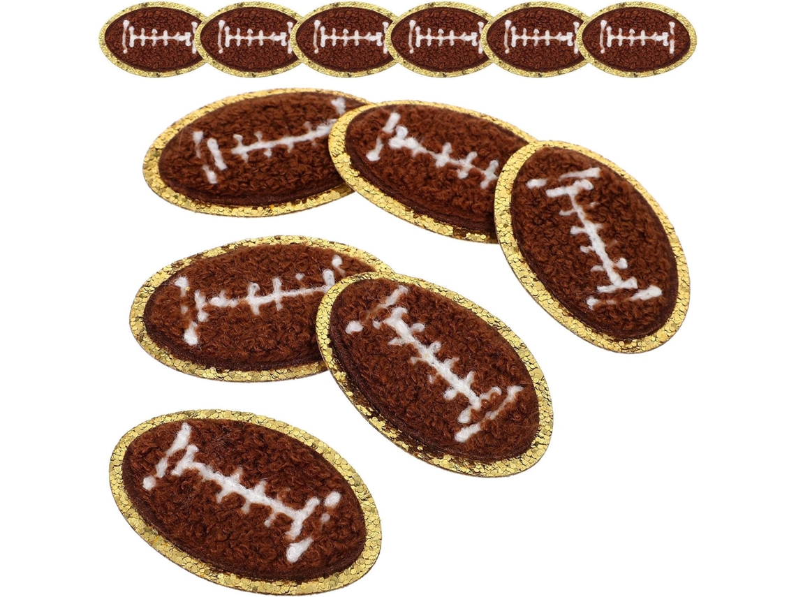 Pacote Com 12 Patches Decorativos Compactos Para Bonés De Rugby.