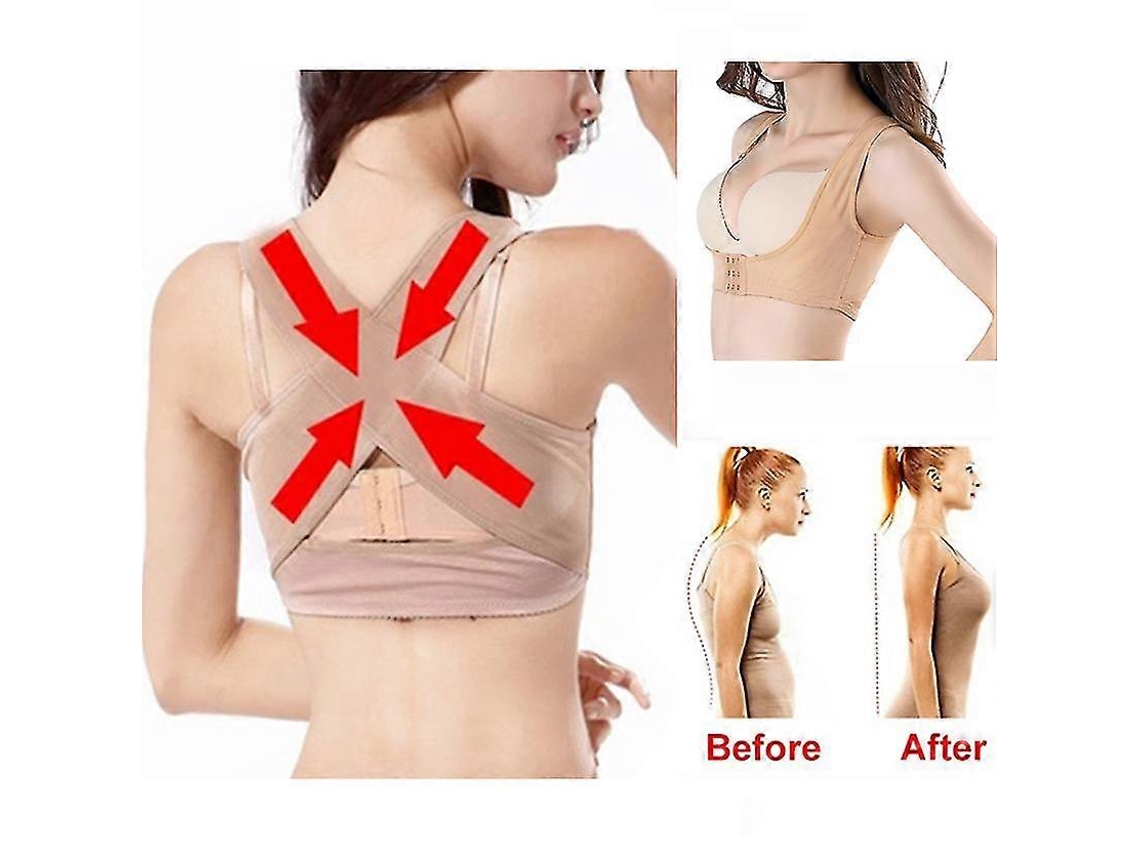 Cinta De Ombro Ajustável Para Mulheres, Corretor Postural Para Correção De Corcunda E Suporte O Peito