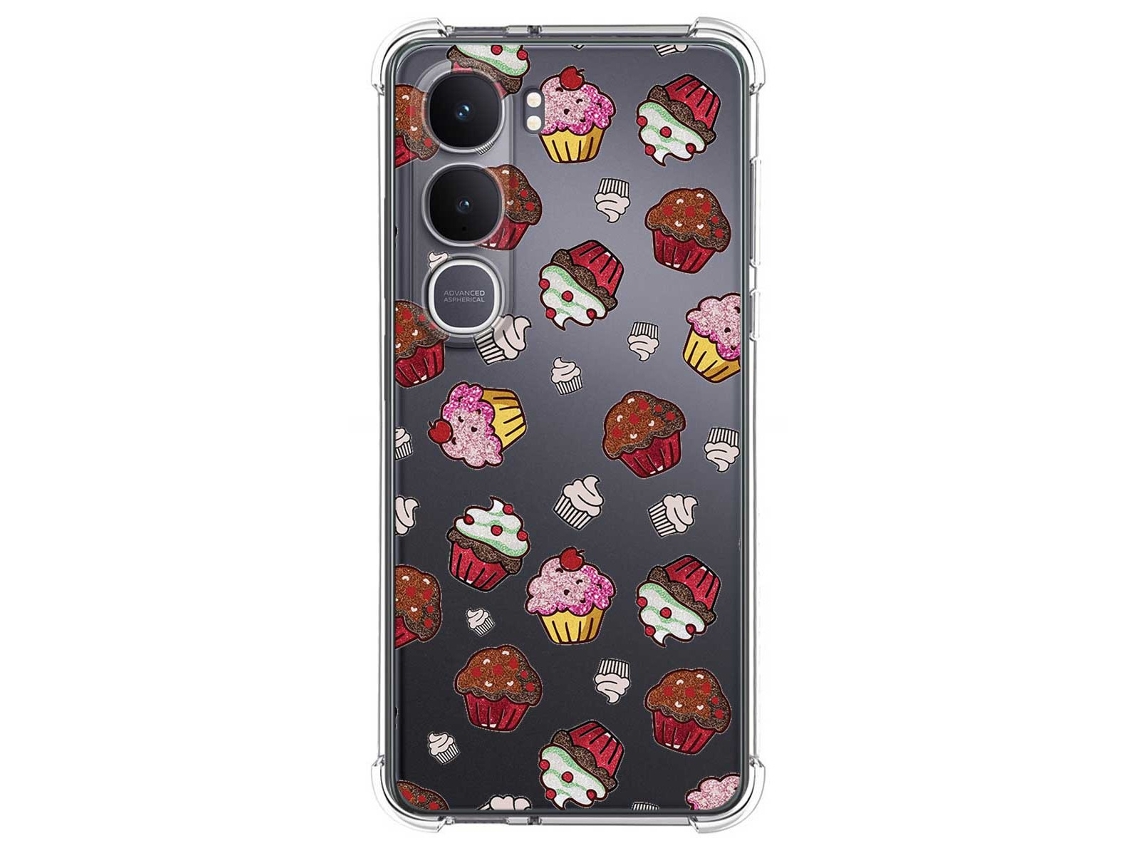 Capa Tumundosmartphone De Silicone À Prova De Choque Para Vivo Y31 5g / Y21d Com Estampa De Muffins