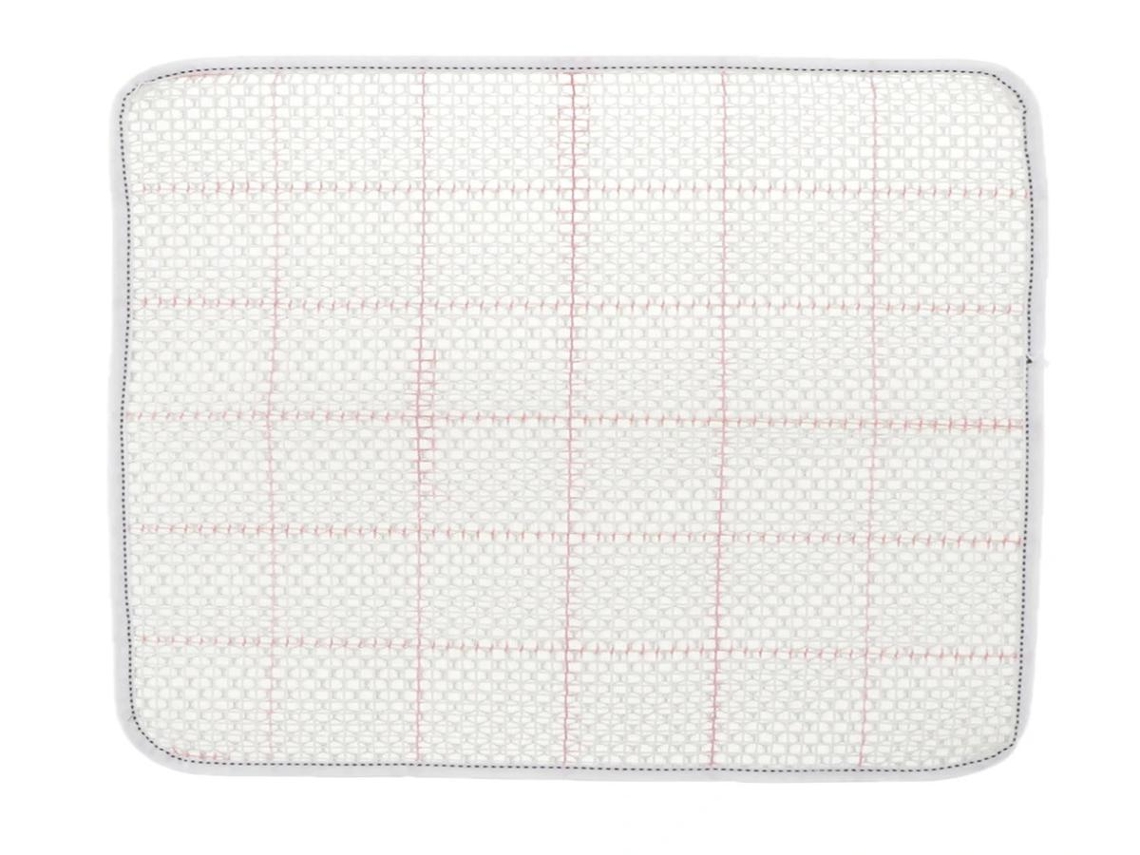 Lurelia Tapete Redondo Poliéster Branco Vermelho 45x45 Cm
