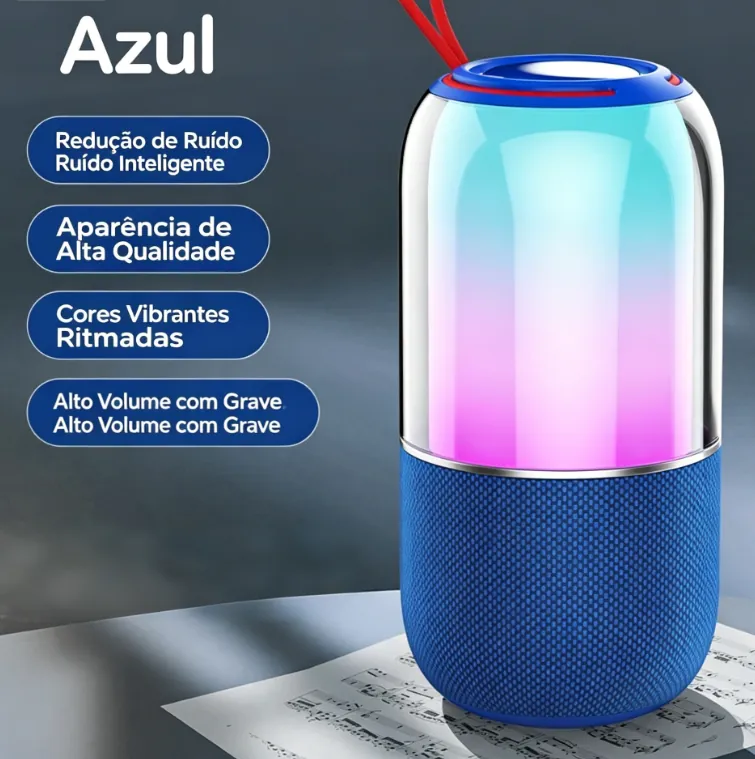 Portátil, Colorido, Exterior Ipx7, Falante Bluetooth, Azul ZSANFS