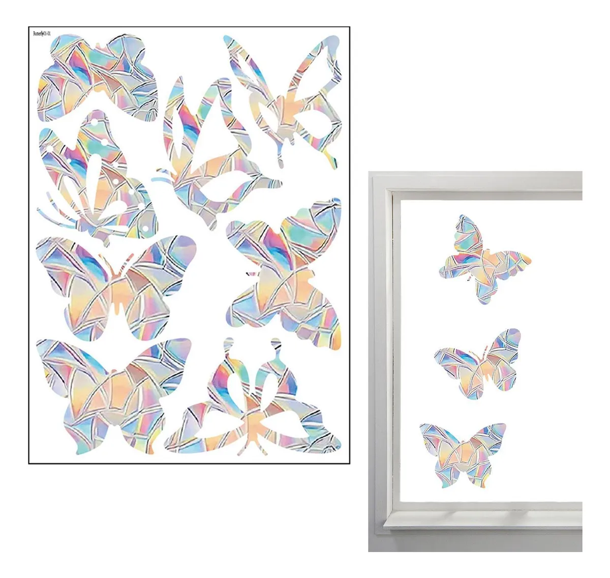 Adesivos de janela Prismatic Iris com Dvayotoy