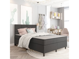 Vidaxl Cama Boxspring 180x200 Cm Tecido Cinzento-escuro
