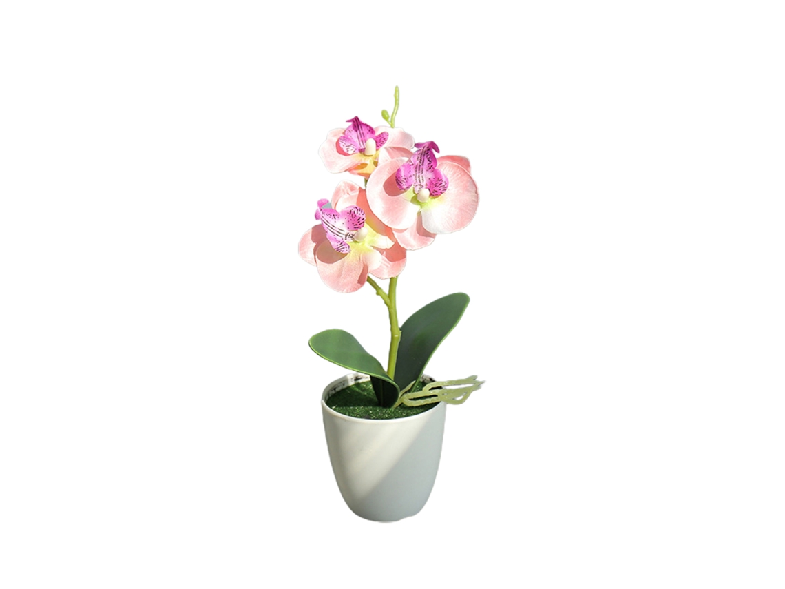Planta artificial de Phalaenopsis com 3 flores e vaso LAXISCREED