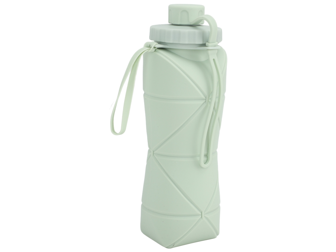 Garrafa de Viagem Silicone Plegável Verde 600ml