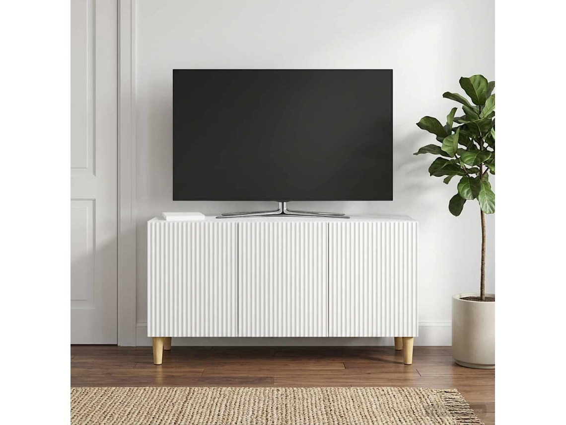 Vidaxl Gabinete Para Tv Branco 99 X 34,5 X 50 Cm Derivados De Madeira