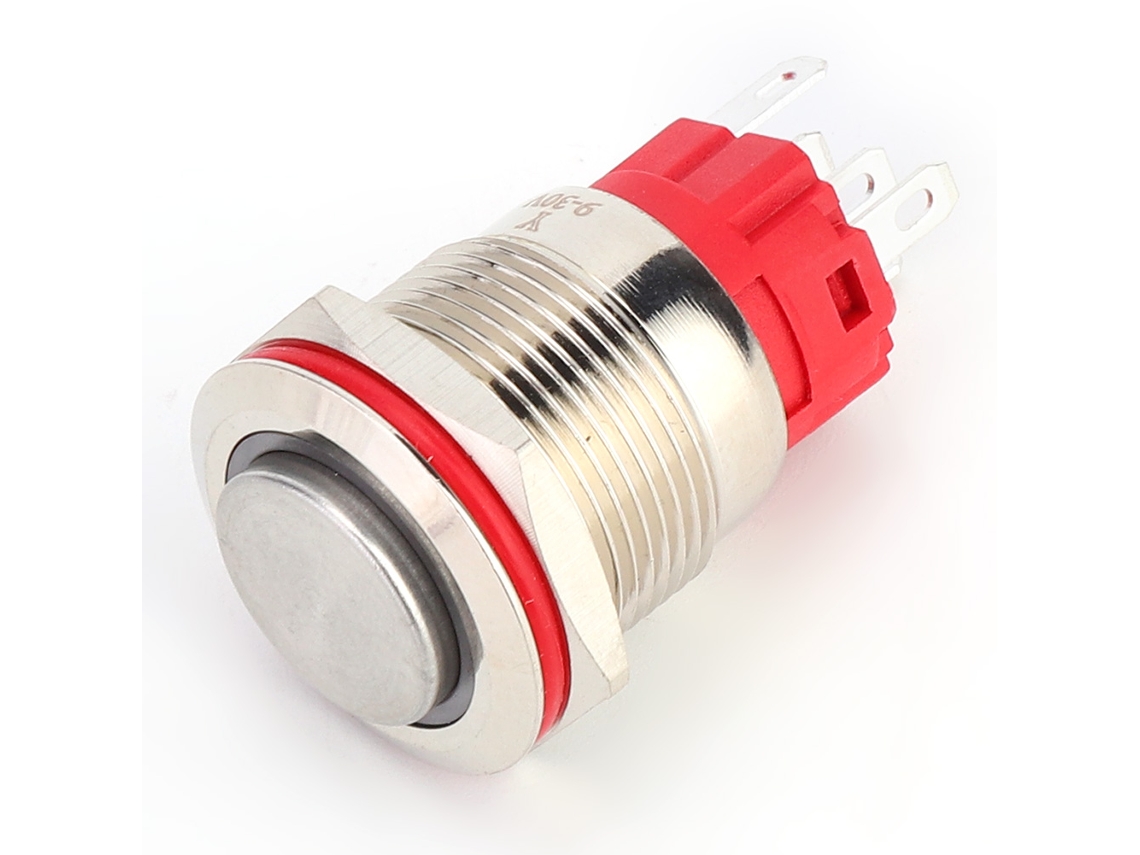 Interruptor de Botão Metal (9 30v Cc, Bloqueio Automático)