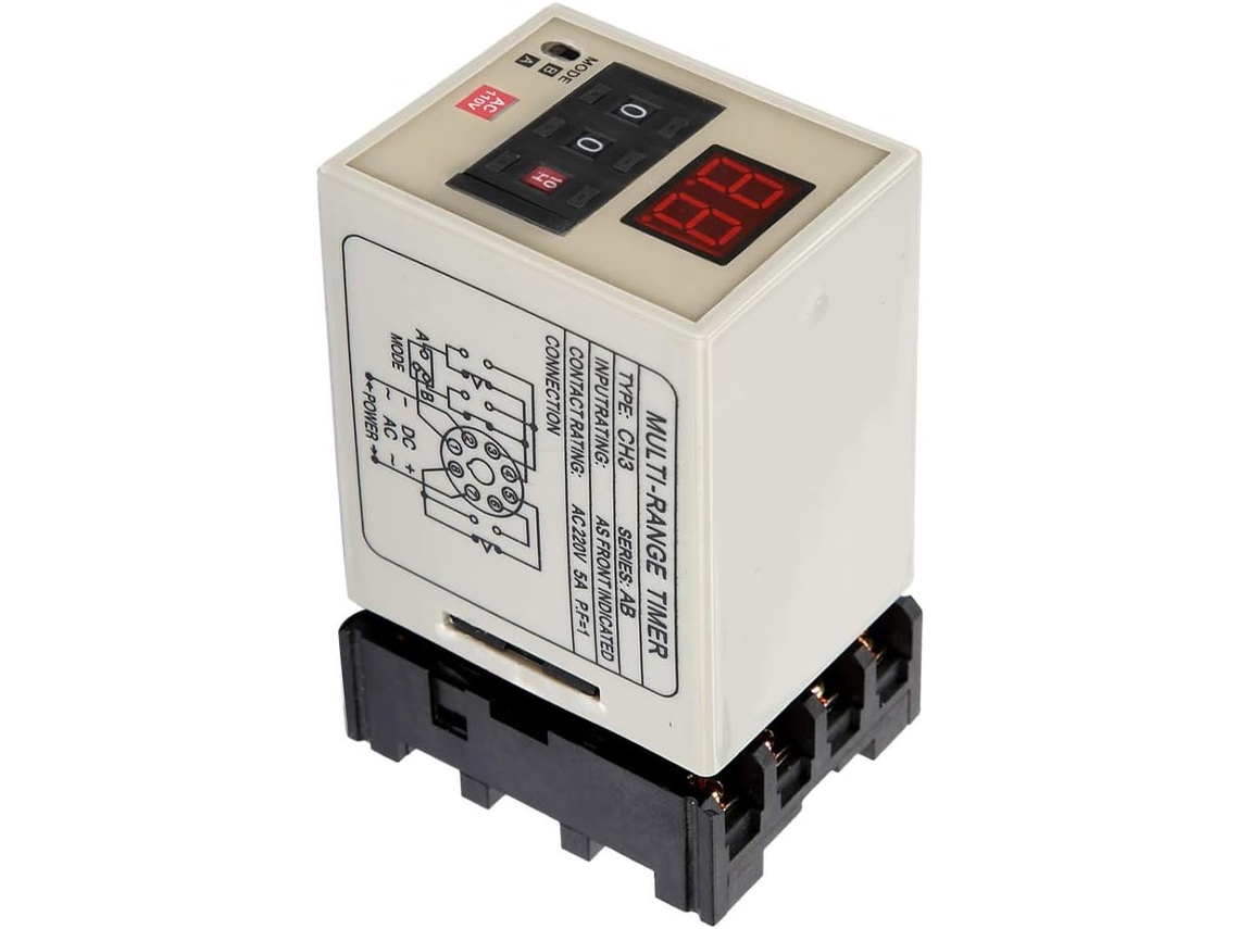 Relé Temporizador De Modo Atraso Yinhing Ah3 Dm Ch3 Nab 24v 0